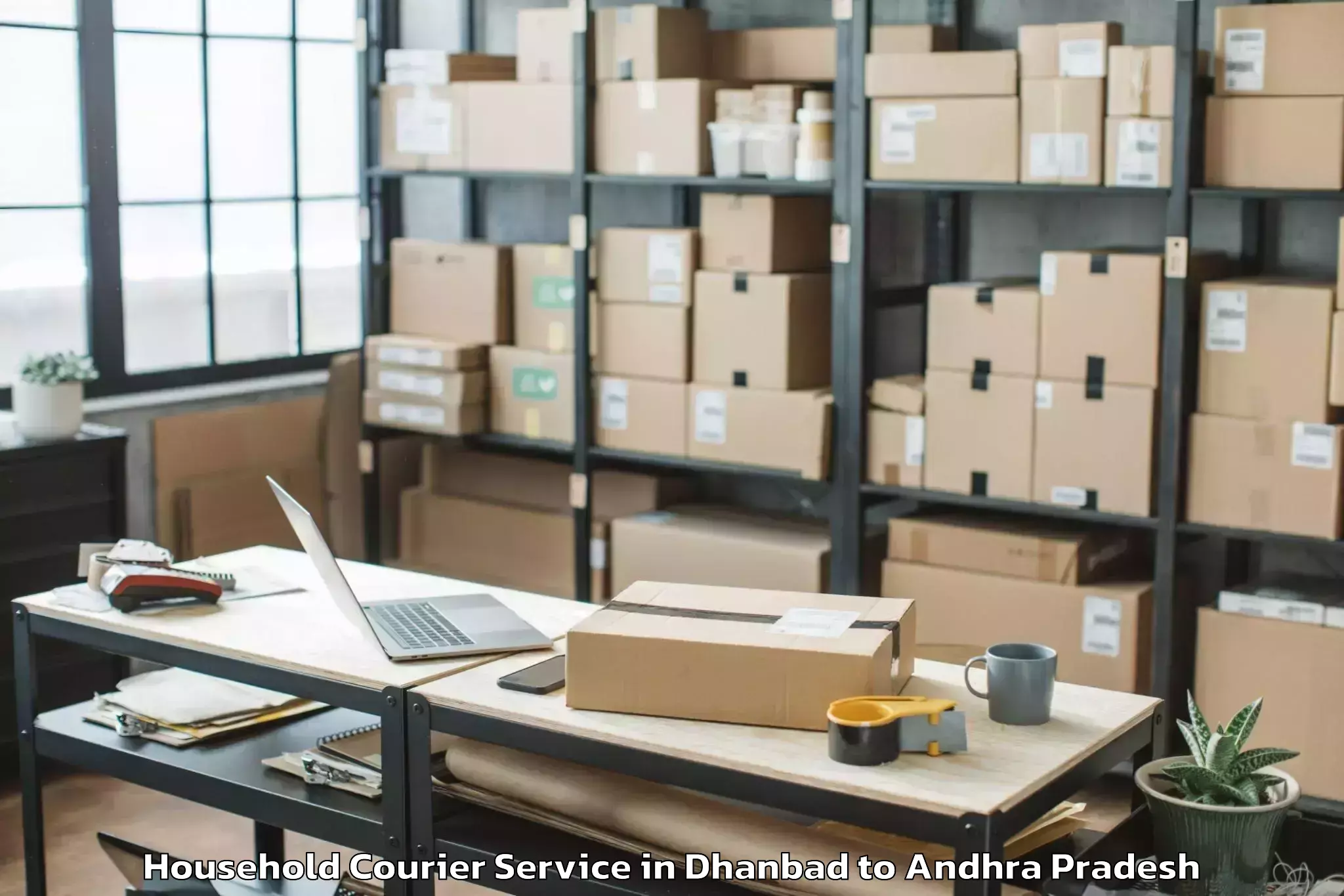 Top Dhanbad to Pedapadu Household Courier Available